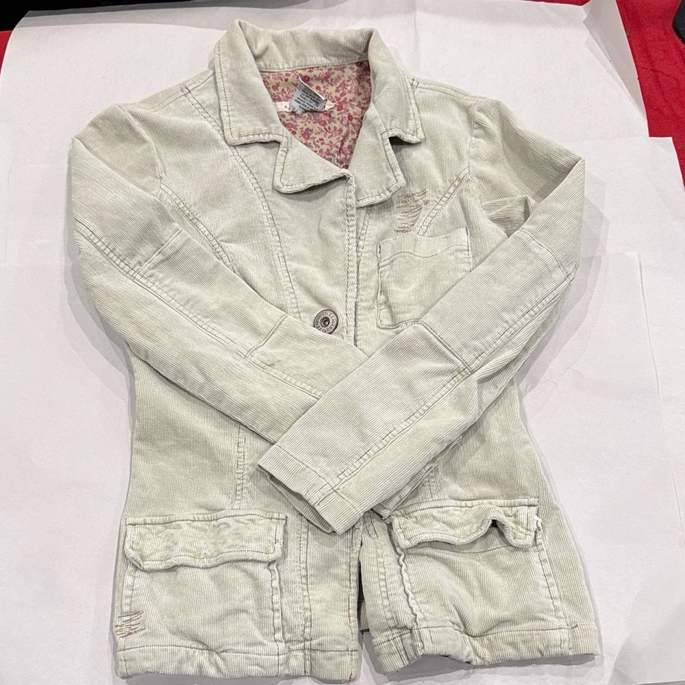 Z. Cavaricci Light Cream courdory Blazer